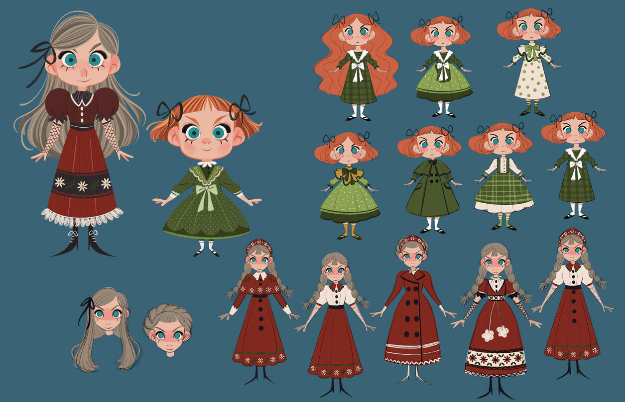 Sisters from Krampus, personal project, clothes explorations